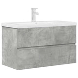 2 Piece Bathroom Furniture Set Concrete Grey Engineered Wood 3324915