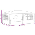 Professional Party Tent with Side Walls 4x6 m White 90 g/m 48527
