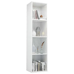 ZNTS Book Cabinet/TV Cabinet High Gloss White 36x30x143 cm Engineered Wood 800150