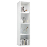 ZNTS Book Cabinet/TV Cabinet High Gloss White 36x30x143 cm Engineered Wood 800150