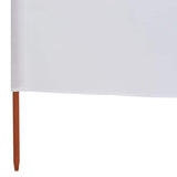 6-panel Wind Screen Fabric 800x120 cm Sand White 47174