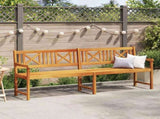 Outdoor Bench Natural 220 x 56 x 90 cm Solid Acacia Wood 4105527