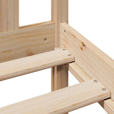 Bookcase Bed without Mattress 140x190 cm Solid Wood Pine 3321653