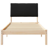 Bed frame Brown and black 100 x 200 cm Solid pine wood 878771