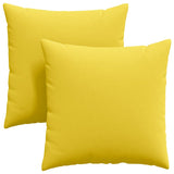 Sofa Pillows 2 pcs Light Yellow 80 x 80 cm Fabric 42014049