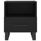 Bedside Cabinets 2 pcs Black 40x35x47.5 cm Engineered Wood 827487