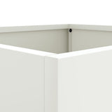 Planter White 32x29x75 cm Steel 841572
