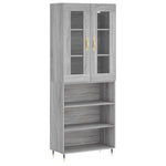 Highboard Grey Sonoma 69.5x34x180 cm Engineered Wood 3198711