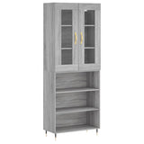 Highboard Grey Sonoma 69.5x34x180 cm Engineered Wood 3198711