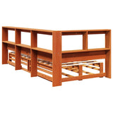 Bookcase Bed without Mattress Wax Brown 90x200cm Solid Wood Pine 3324510