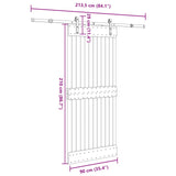 Sliding Door NARVIK Natural and Black 3445260