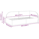 Corner Bed Frame with Headboard Pink 90 x 200 cm Velvet 42016649