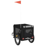 ZNTS Pet Bike Trailer Black Oxford Fabric&Iron 93919