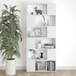 Book Cabinet Room Divider White 80x24x186 cm Engineered Wood 809152