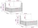 3 pcs Rattan Lounge Set with Cushions GENDT Natural Rattan 3429858