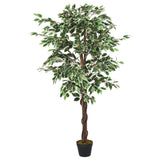 Artificial Ficus Tree 756 Leaves 150 cm Green 359027
