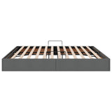 Storage Bed with Mattress Dark Grey 200 x 200 cm Fabric 3370035