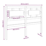 Bed Headboard 205.5x4x100 cm Solid Wood Pine 818060