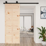 ZNTS Barn Door 80x1.8x214 cm Solid Wood Pine 824628