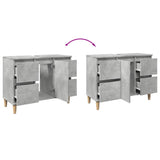 Sink Cabinet Concrete Grey 80x33x60 cm Engineered Wood 857125