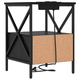 Bedside Cabinet Black Oak 41.5 x 40.5 x 55 cm Engineered Wood 859550