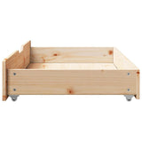 Under-Bed Drawers with Wheels 2 pcs 95x55x17 cm Solid Wood Pine 850920