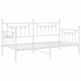 Daybed Frame White 100 x 200 cm Steel 42002675