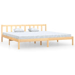 Bed Frame without Mattress Solid Wood Super King Size 810097