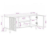 Storage Cabinets Brown 105 x 33.5 x 46 cm Solid Mango Wood 4018916