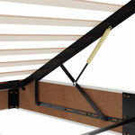 Ottoman Bed Frame without Mattress White Double Faux Leather 3310830