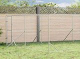 Outdoor Dog Kennel Silver 4x16x2 m Galvanised Steel 3190458