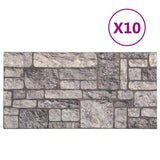 ZNTS 3D Wall Panels with Light Grey Brick Design 10 pcs EPS 149586