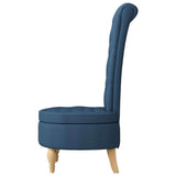 Slipper Chair Blue 56.5 x 70 x 110 cm Fabric 42020685