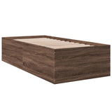 Bed Frame without Mattress Brown Oak 100x200 cm 3280964