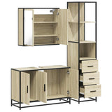 3 Piece Bathroom Furniture Set Sonoma Oak Engineered Wood 3301131