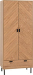 ZNTS Leon 2 Door 1 Drawer Wardrobe 100-101-199