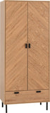 ZNTS Leon 2 Door 1 Drawer Wardrobe 100-101-199