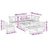 9 Piece Garden Sofa Set Impregnated Wood Pine 3299511