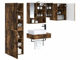 Bathroom Furniture Set 5 pcs Smoked Oak 3407275