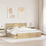 Bed Frame with Headboard Sonoma 180 x 200 cm Engineered wood 3407843