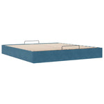 ZNTS Ottoman Bed Frame No Mattress Dark Blue 200x200 cm Velvet 3310989