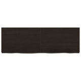 Wall Shelf Dark Brown 120x40x cm Treated Solid Wood Oak 363815