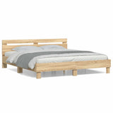 Bed Frame without Mattress Sonoma Oak 200x200 cm 3207394