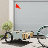 Bike Trailer Grey Oxford Fabric and Iron 94175