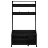 Clothes Rack Black Oak 100 x 41 x 184 cm Engineered Wood 882891