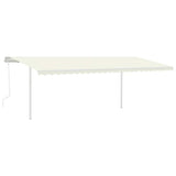 Manual Retractable Awning with LED 6x3 m Cream 3070002