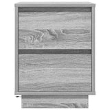 Bedside Cabinet with LED Lights Grey Sonoma 38x34x50 cm 861293