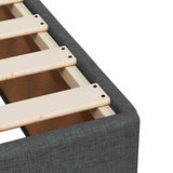 Bed Frame without Mattress Dark Grey Single Fabric 3284506