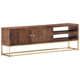 TV Cabinet 138x30x46 cm Solid Mango Wood 286552