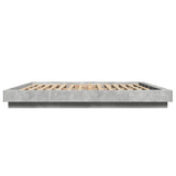 Bed Frame without Mattress Concrete Grey 200x200 cm 3281164